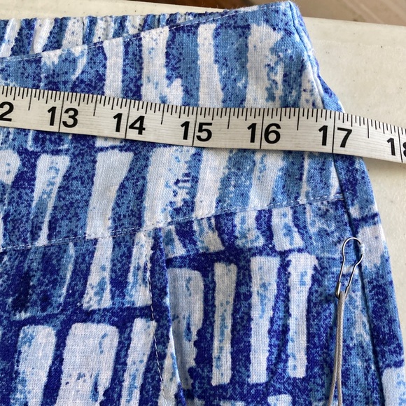 NWT Habitat Blue & White Palazzo Pants: Linen Blend  Fabric - Picture 7 of 8